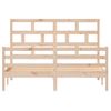 Cama Matrimonial | Cama Para Adultos | Estructura De Cama De Madera Maciza De Pino 160x200 Cm Cfw513568