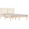 Cama Matrimonial | Cama Para Adultos | Estructura De Cama De Madera Maciza De Pino 200x200 Cm Cfw110323