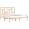 Cama Matrimonial | Cama Para Adultos | Estructura De Cama De Madera Maciza De Pino 200x200 Cm Cfw288877