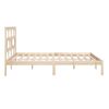 Cama Matrimonial | Cama Para Adultos | Estructura De Cama De Madera Maciza De Pino 200x200 Cm Cfw777274