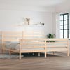 Cama Matrimonial | Cama Para Adultos | Estructura De Cama De Madera Maciza De Pino 200x200 Cm Cfw941732