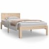 Cama Individual | Cama Para Adultos | Estructura De Cama De Madera Maciza De Pino 90x200 Cm Cfw169503