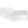 Cama Individual | Cama Para Adultos | Estructura De Cama De Madera Maciza De Pino Blanca 100x200 Cm Cfw220115