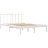 Cama Matrimonial | Cama Para Adultos | Estructura De Cama De Madera Maciza De Pino Blanca 140x200 Cm Cfw102065