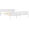 Cama Matrimonial | Cama Para Adultos | Estructura De Cama De Madera Maciza De Pino Blanca 140x200 Cm Cfw878914