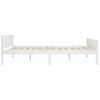 Cama Matrimonial | Cama Para Adultos | Estructura De Cama De Madera Maciza De Pino Blanca 140x200 Cm Cfw878914