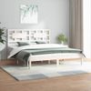 Cama Matrimonial | Cama Para Adultos | Estructura De Cama De Madera Maciza De Pino Blanca 140x200 Cm Cfw437803