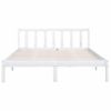 Cama Matrimonial | Cama Para Adultos | Estructura De Cama De Madera Maciza De Pino Blanca 160x200 Cm Cfw919387