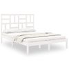 Cama Matrimonial | Cama Para Adultos | Estructura De Cama De Madera Maciza De Pino Blanca 160x200 Cm Cfw108949