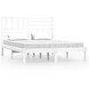 Cama Matrimonial | Cama Para Adultos | Estructura De Cama De Madera Maciza De Pino Blanca 160x200 Cm Cfw926320