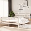 Cama Matrimonial | Cama Para Adultos | Estructura De Cama De Madera Maciza De Pino Blanca 160x200 Cm Cfw743518