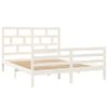 Cama Matrimonial | Cama Para Adultos | Estructura De Cama De Madera Maciza De Pino Blanca 160x200 Cm Cfw743518