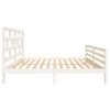 Cama Matrimonial | Cama Para Adultos | Estructura De Cama De Madera Maciza De Pino Blanca 160x200 Cm Cfw743518