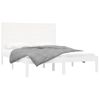 Cama Matrimonial | Cama Para Adultos | Estructura De Cama De Madera Maciza De Pino Blanca 160x200 Cm Cfw829574