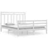 Cama Matrimonial | Cama Para Adultos | Estructura De Cama De Madera Maciza De Pino Blanca 160x200 Cm Cfw206539