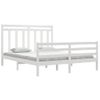 Cama Matrimonial | Cama Para Adultos | Estructura De Cama De Madera Maciza De Pino Blanca 160x200 Cm Cfw206539