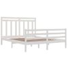 Cama Matrimonial | Cama Para Adultos | Estructura De Cama De Madera Maciza De Pino Blanca 160x200 Cm Cfw206539