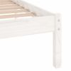 Cama Matrimonial | Cama Para Adultos | Estructura De Cama De Madera Maciza De Pino Blanca 200x200 Cm Cfw695711