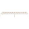 Cama Individual | Cama Para Adultos | Estructura De Cama De Madera Maciza De Pino Blanca 90x200 Cm Cfw835474