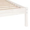 Cama Individual | Cama Para Adultos | Estructura De Cama De Madera Maciza De Pino Blanca 90x200 Cm Cfw835474