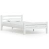 Cama Individual | Cama Para Adultos | Estructura De Cama De Madera Maciza De Pino Blanca 90x200 Cm Cfw229229