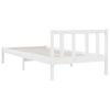 Cama Individual | Cama Para Adultos | Estructura De Cama De Madera Maciza De Pino Blanca 90x200 Cm Cfw753779