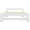 Cama Individual | Cama Para Adultos | Estructura De Cama De Madera Maciza De Pino Blanco 100x200 Cm Cfw620414