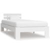 Cama Individual | Cama Para Adultos | Estructura De Cama De Madera Maciza De Pino Blanco 100x200 Cm Cfw677085