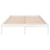 Cama Matrimonial | Cama Para Adultos | Estructura De Cama De Madera Maciza De Pino Blanco 120x200 Cm Cfw949528