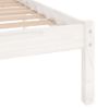 Cama Matrimonial | Cama Para Adultos | Estructura De Cama De Madera Maciza De Pino Blanco 120x200 Cm Cfw949528