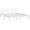 Cama Matrimonial | Cama Para Adultos | Estructura De Cama De Madera Maciza De Pino Blanco 120x200 Cm Cfw522584