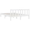 Cama Matrimonial | Cama Para Adultos | Estructura De Cama De Madera Maciza De Pino Blanco 120x200 Cm Cfw522584