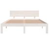 Cama Matrimonial | Cama Para Adultos | Estructura De Cama De Madera Maciza De Pino Blanco 140x190 Cm Cfw345992