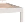 Cama Matrimonial | Cama Para Adultos | Estructura De Cama De Madera Maciza De Pino Blanco 140x190 Cm Cfw345992