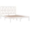 Cama Matrimonial | Cama Para Adultos | Estructura De Cama De Madera Maciza De Pino Blanco 140x190 Cm Cfw476113