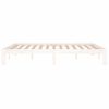 Cama Matrimonial | Cama Para Adultos | Estructura De Cama De Madera Maciza De Pino Blanco 140x190 Cm Cfw348423