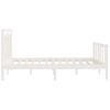 Cama Matrimonial | Cama Para Adultos | Estructura De Cama De Madera Maciza De Pino Blanco 140x200 Cm Cfw256897