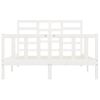 Cama Matrimonial | Cama Para Adultos | Estructura De Cama De Madera Maciza De Pino Blanco 140x200 Cm Cfw861764