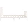 Cama Matrimonial | Cama Para Adultos | Estructura De Cama De Madera Maciza De Pino Blanco 140x200 Cm Cfw861764