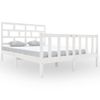 Cama Matrimonial | Cama Para Adultos | Estructura De Cama De Madera Maciza De Pino Blanco 140x200 Cm Cfw147625