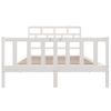 Cama Matrimonial | Cama Para Adultos | Estructura De Cama De Madera Maciza De Pino Blanco 140x200 Cm Cfw147625