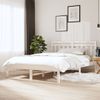 Cama Matrimonial | Cama Para Adultos | Estructura De Cama De Madera Maciza De Pino Blanco 140x200 Cm Cfw853205