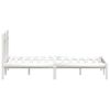 Cama Matrimonial | Cama Para Adultos | Estructura De Cama De Madera Maciza De Pino Blanco 140x200 Cm Cfw853205