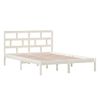 Cama Matrimonial | Cama Para Adultos | Estructura De Cama De Madera Maciza De Pino Blanco 140x200 Cm Cfw272780