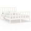 Cama Matrimonial | Cama Para Adultos | Estructura De Cama De Madera Maciza De Pino Blanco 160x200 Cm Cfw595322