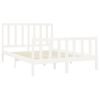 Cama Matrimonial | Cama Para Adultos | Estructura De Cama De Madera Maciza De Pino Blanco 160x200 Cm Cfw595322