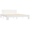 Cama Matrimonial | Cama Para Adultos | Estructura De Cama De Madera Maciza De Pino Blanco 160x200 Cm Cfw185294