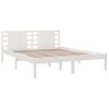 Cama Matrimonial | Cama Para Adultos | Estructura De Cama De Madera Maciza De Pino Blanco 160x200 Cm Cfw548700