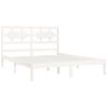 Cama Matrimonial | Cama Para Adultos | Estructura De Cama De Madera Maciza De Pino Blanco 160x200 Cm Cfw323168