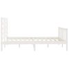 Cama Matrimonial | Cama Para Adultos | Estructura De Cama De Madera Maciza De Pino Blanco 160x200 Cm Cfw767664